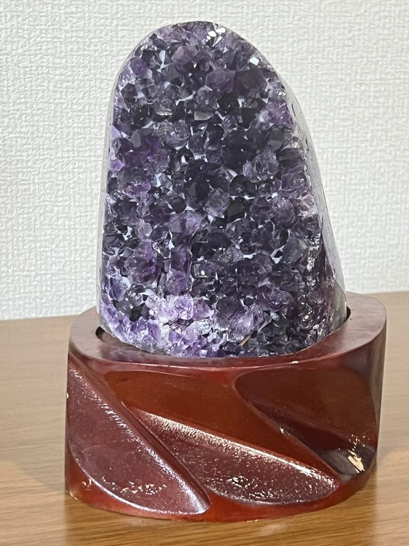 超大　最高品質アメジストドームミニクラスター　共生タイプ　希少　台座込み送料安い