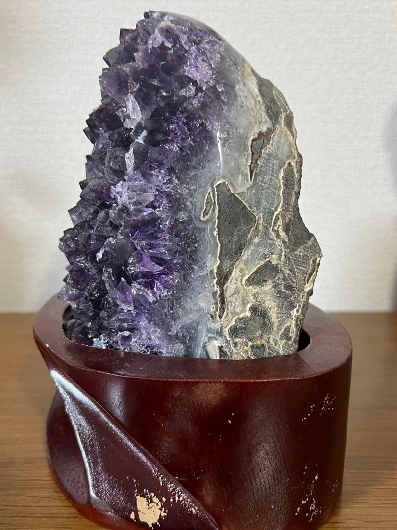 超大　最高品質アメジストドームミニクラスター　共生タイプ　希少　台座込み送料安い
