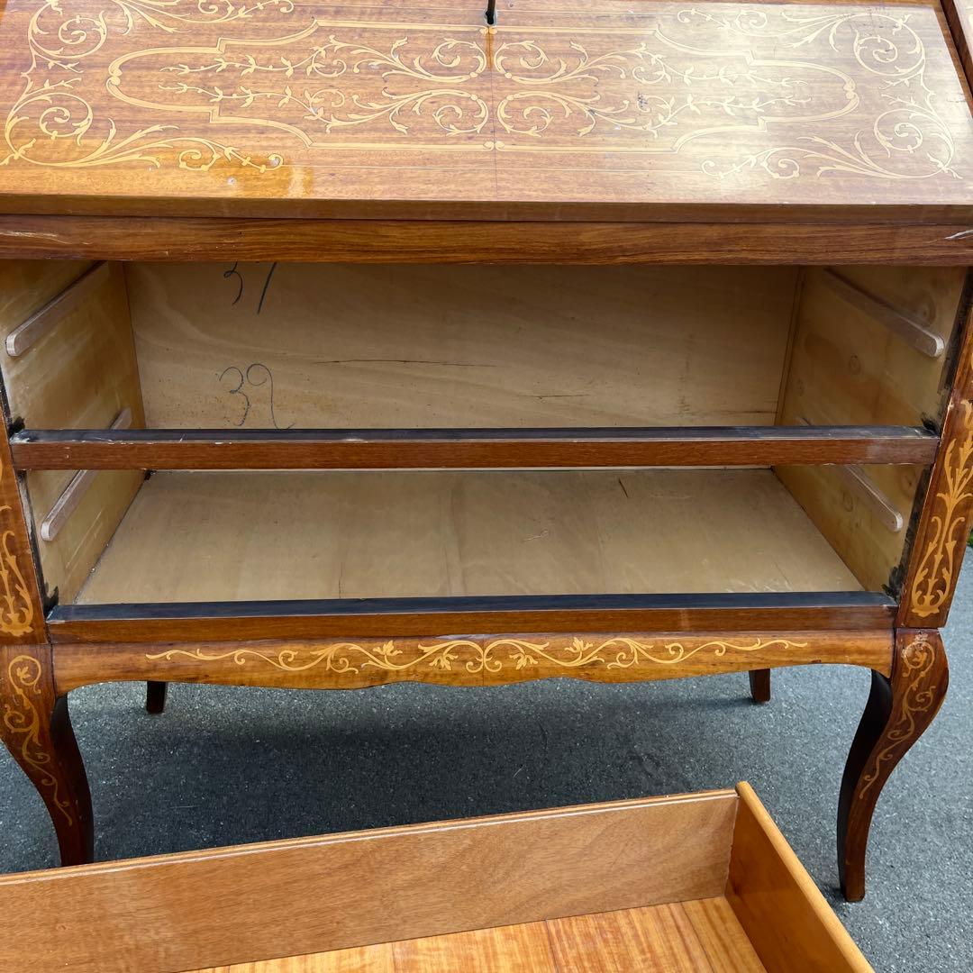 H*O様 【難あり】イタリア象嵌　レトロ ライティングビューロー デスク アンテ