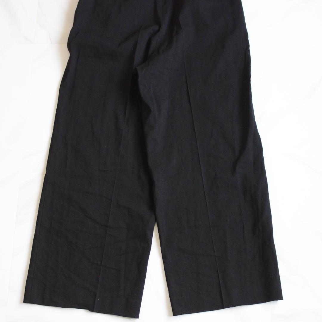 【24SS】23区 リネンレーヨンストレッチ サロペット M ブラック