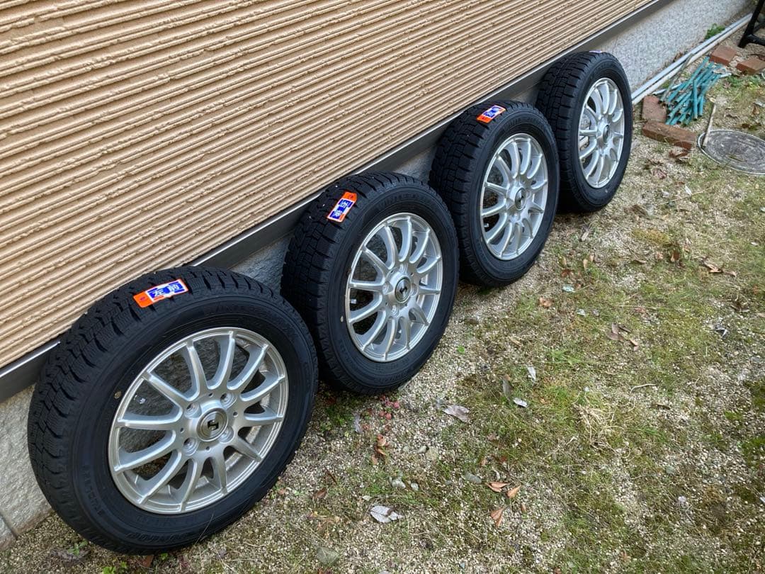美品★スタッドレス４本セット★155/65R13 アルミ付きダンロップ