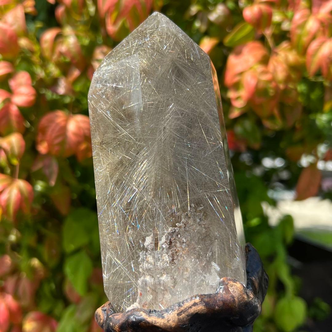 ✳️新春開運招福セール☆超希少✨奇跡の石✨放射プラチナルチル 六角柱 天然石 原石