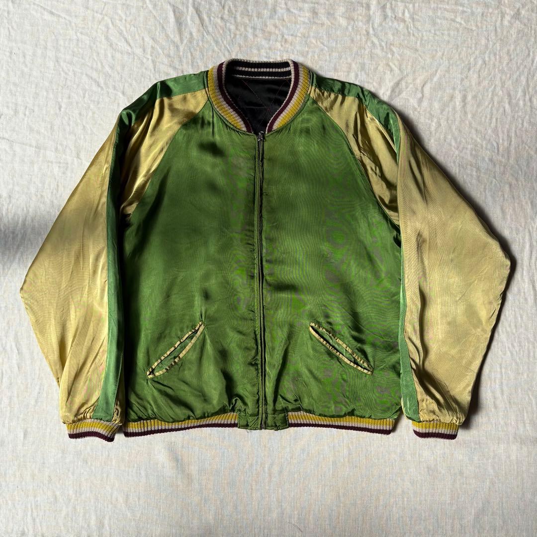 unknown キルティング スーベニアジャケット 龍 ドラゴン スカジャン 黒