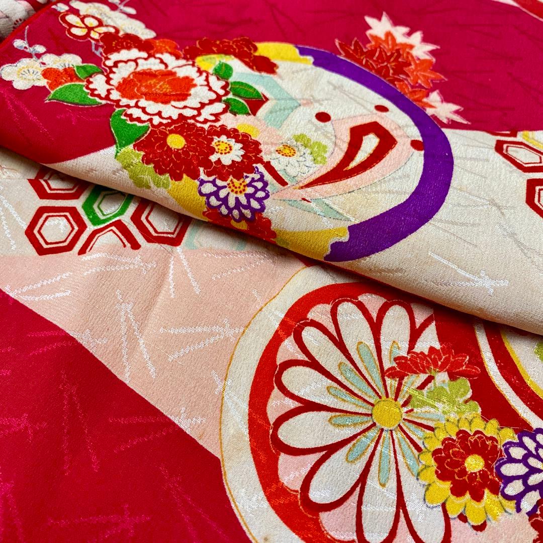 507agu74◎七五三 三歳 女の子 アンティーク着物のみ◎