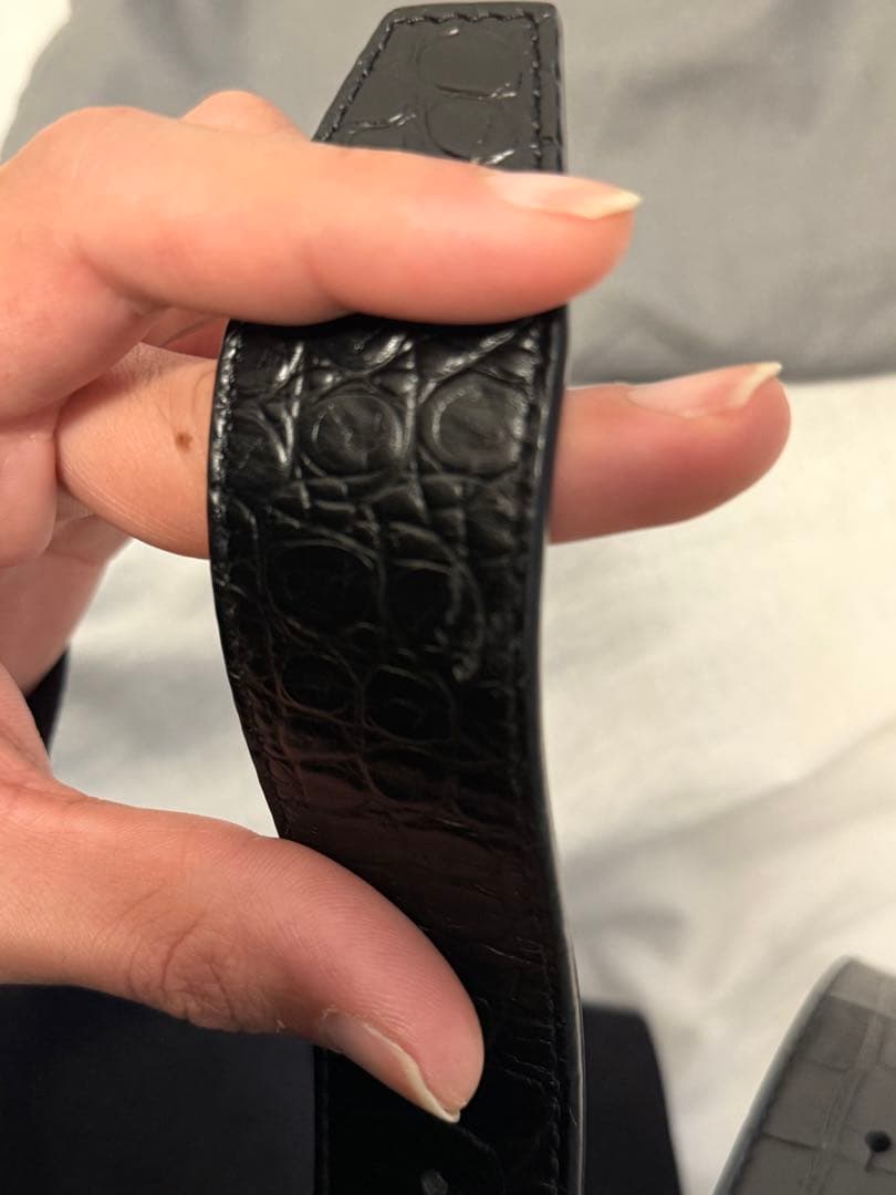 BALENCIAGA クロコダイル型押し ベルト 85cm