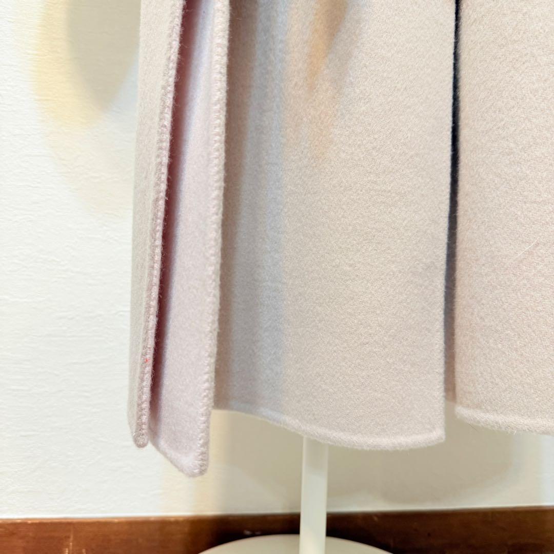 新品FRAY I.D ウールカシミヤ バイカラーリバーコート ベージュ×ピンク