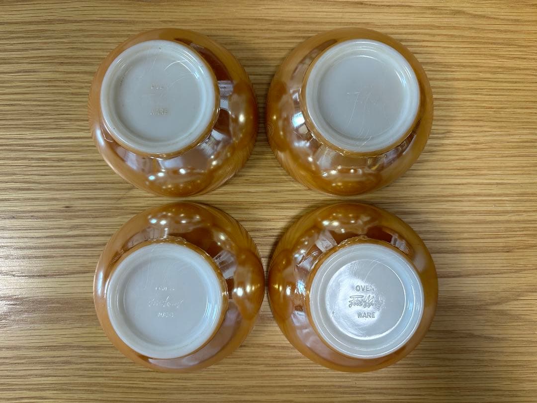 Fireking ファイヤーキング vintage オレンジ 皿 8点 set