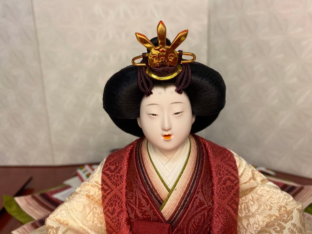 清水久遊　雛人形　親王平飾りセット・間口約８０×奥行約４０×高さ約２８㎝