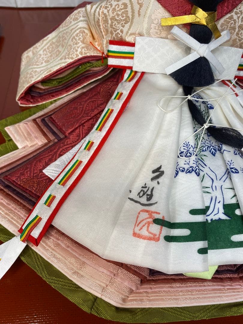 清水久遊　雛人形　親王平飾りセット・間口約８０×奥行約４０×高さ約２８㎝