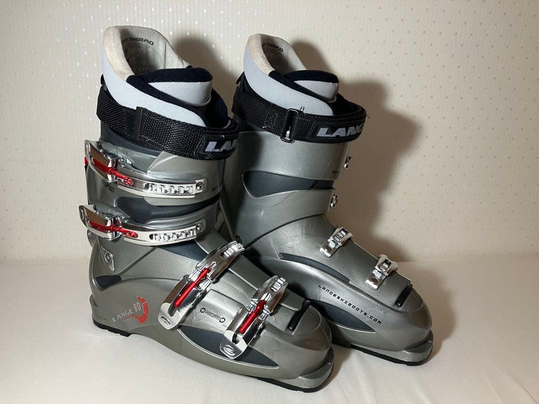 【美品】LANGE RRS80 スキー ブーツ シルバー