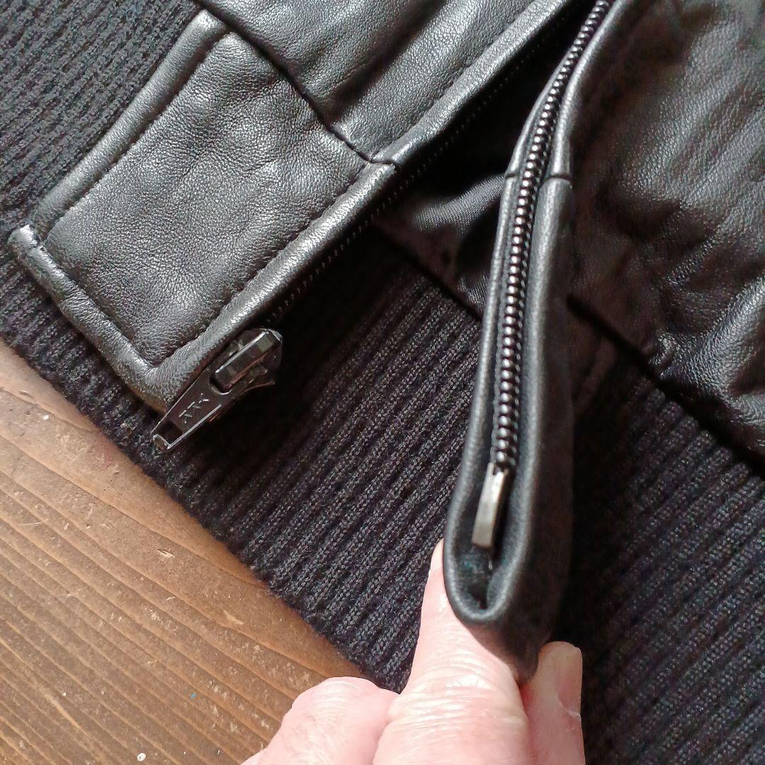 Schott レザー　羊革　トラックジャケット S