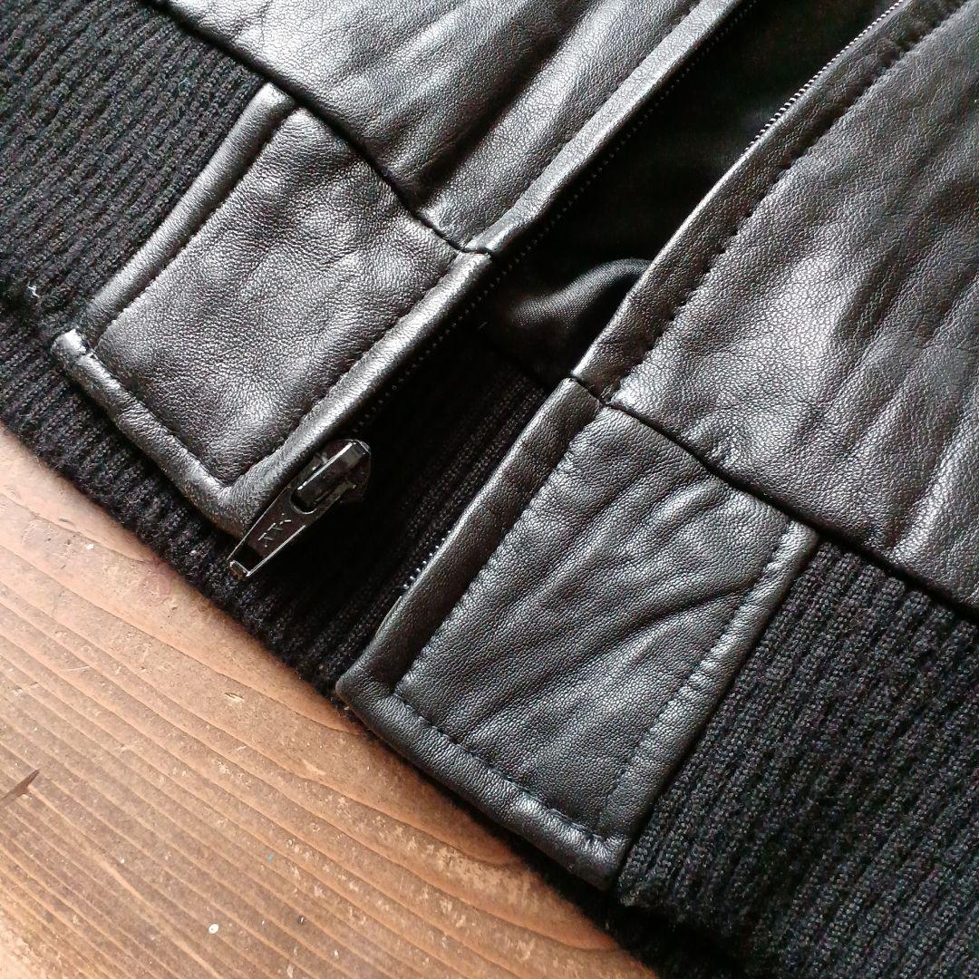 Schott レザー　羊革　トラックジャケット S