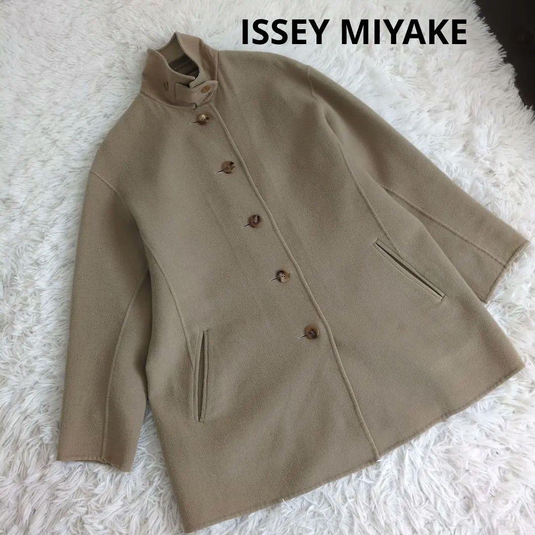 イッセイミヤケ　カシミヤ　チェスターコート　ミドル丈