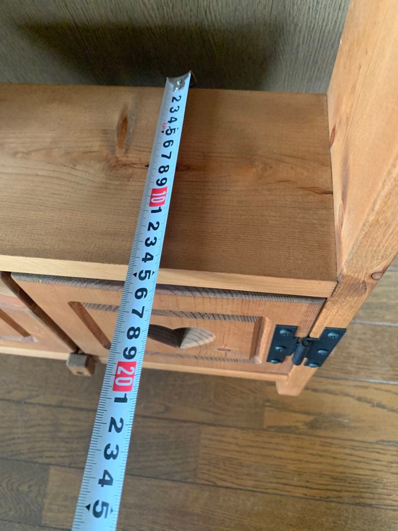 カントリー家具　木製　ハートくり抜き　棚　ラック　シェルフ