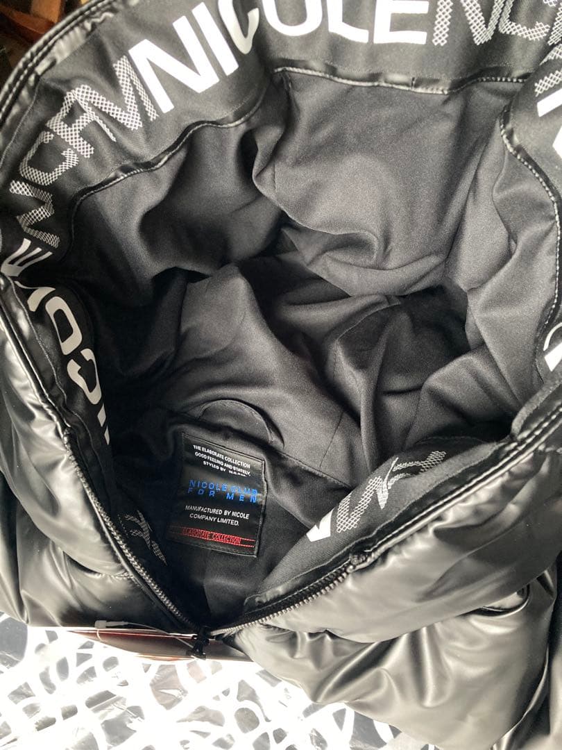 NICOLE CLUB FOR MEN ラミネート フーテッドブルゾン コート