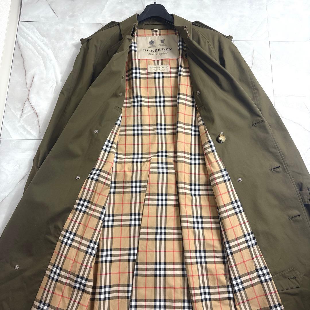 バーバリー ウエストミンスター トレンチコート　メンズ　カーキオリーブ　希少56