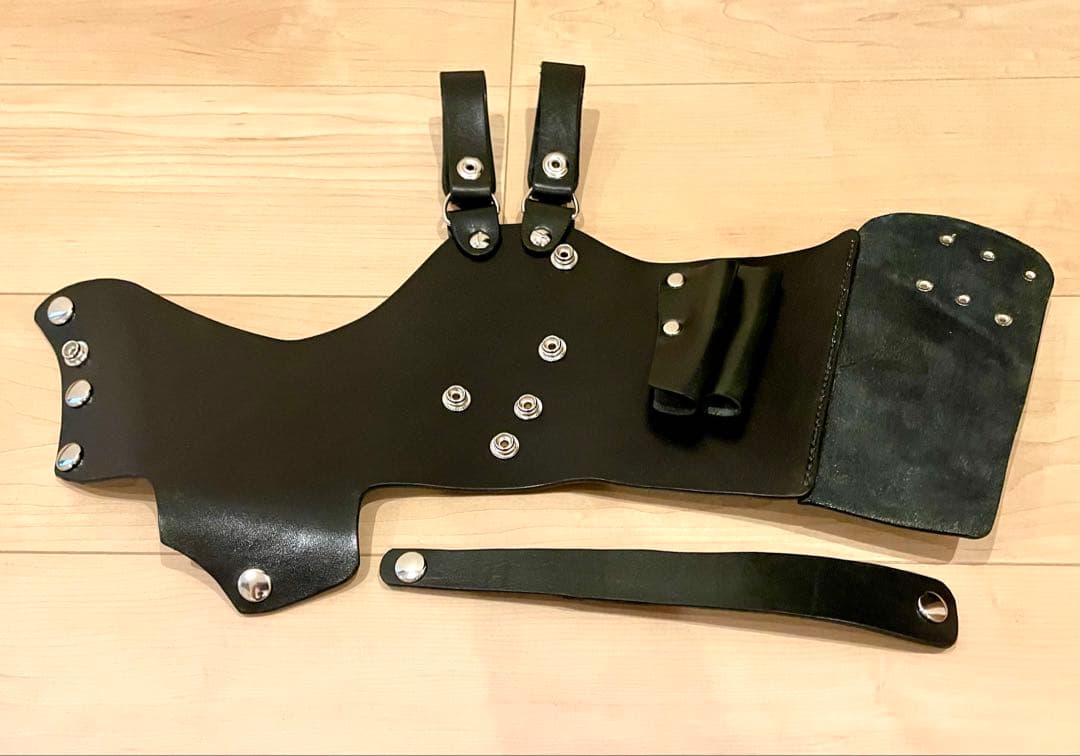 シザーケース姫路レザー☆5丁差しハンドメイド☆ベルトタイプ☆フルオープン