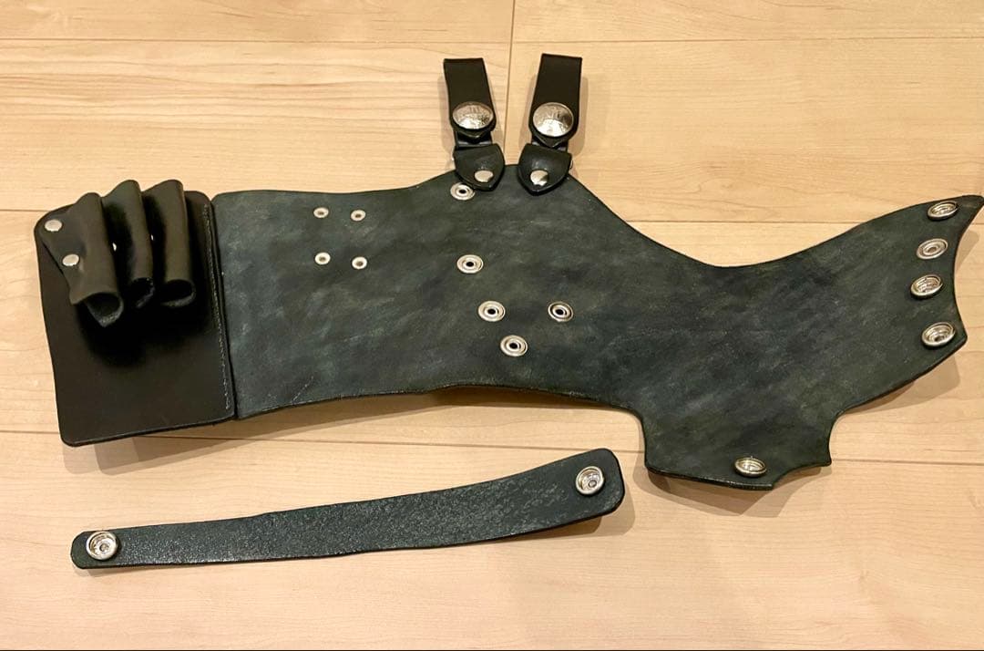 シザーケース姫路レザー☆5丁差しハンドメイド☆ベルトタイプ☆フルオープン