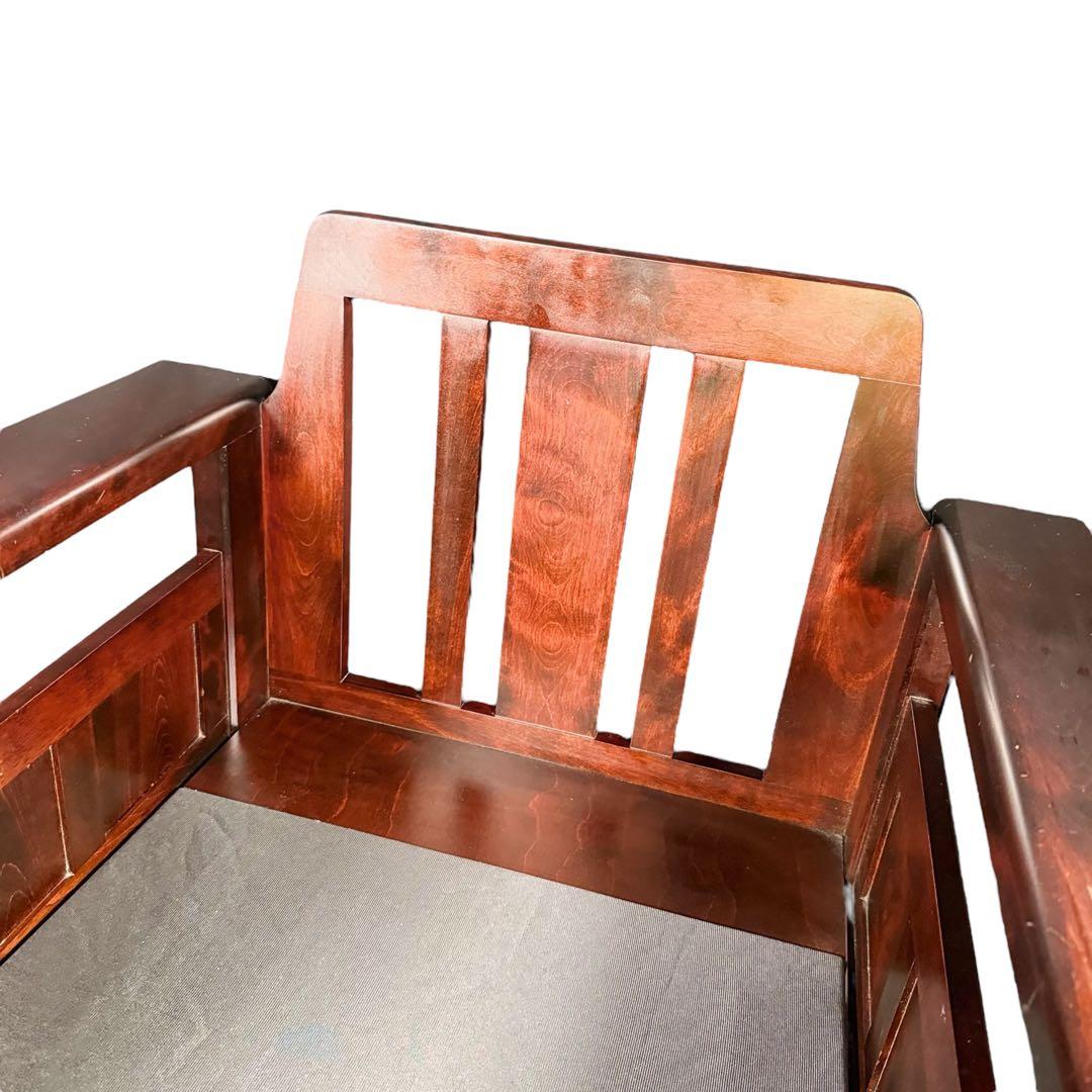 HR735 北海道民芸家具　シングルソファ　1人掛けソファ