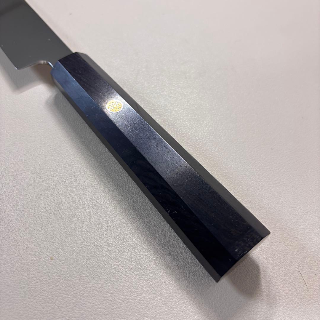 270mm 柳刃包丁 鏡面　黒檀八角柄 刺身包丁 「全鋼」 '鞘付き