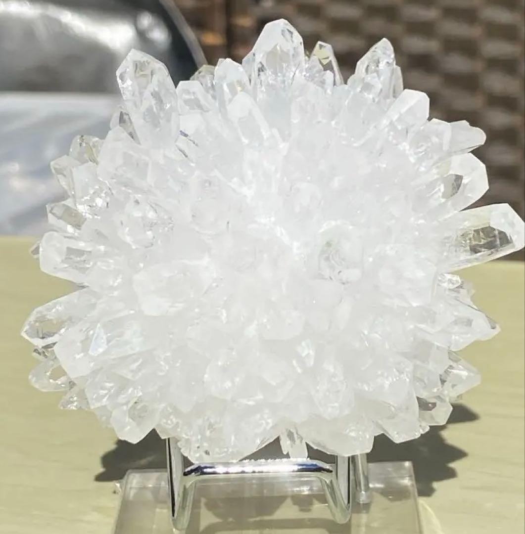 【強力浄化】希少！虹入り⭐小さめ菊花水晶クラスター N107