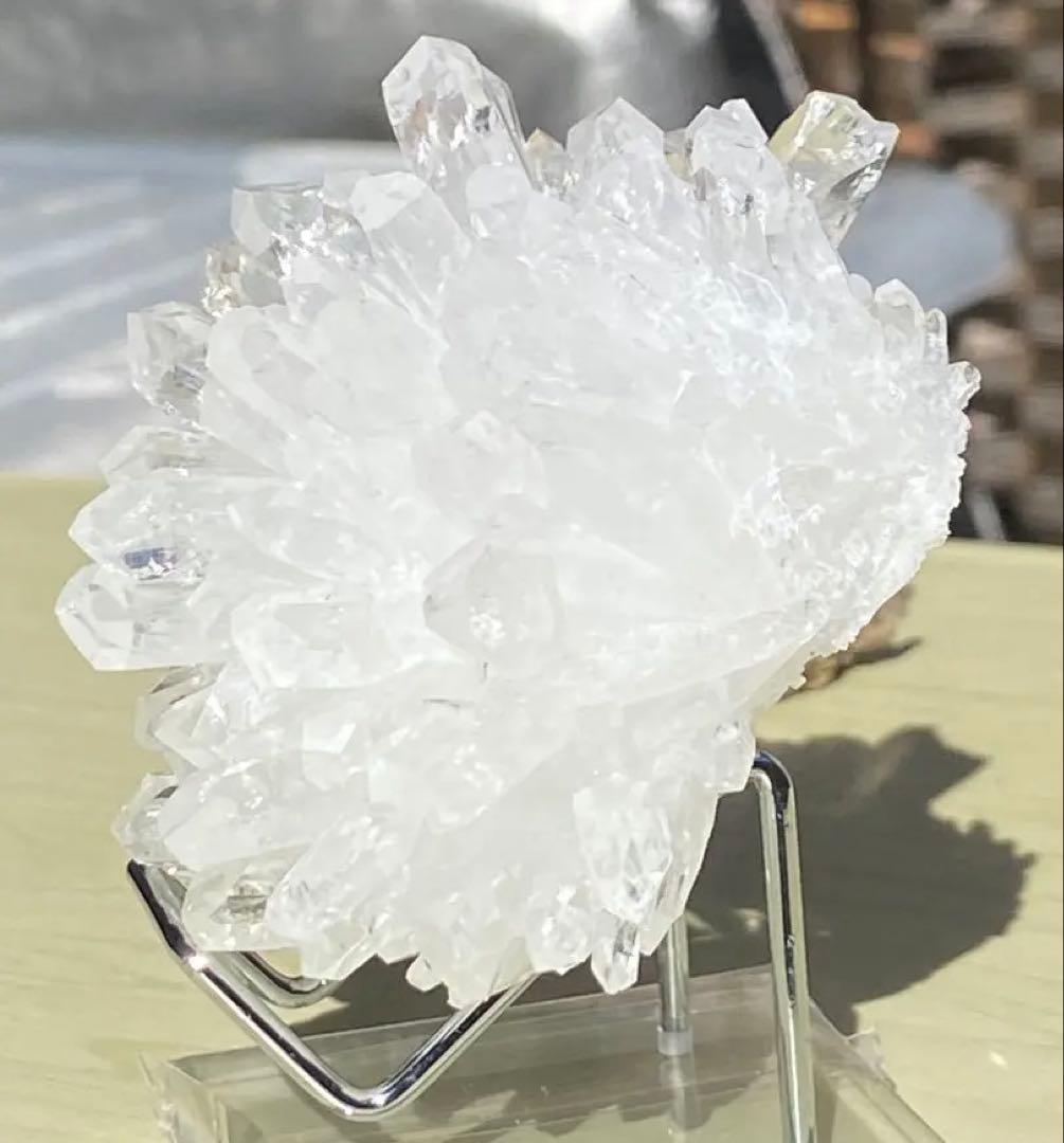 【強力浄化】希少！虹入り⭐小さめ菊花水晶クラスター N107