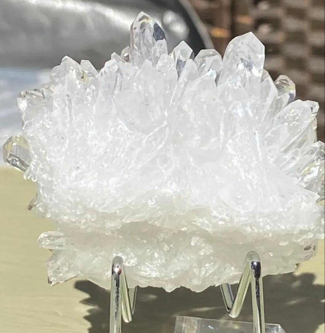 【強力浄化】希少！虹入り⭐小さめ菊花水晶クラスター N107