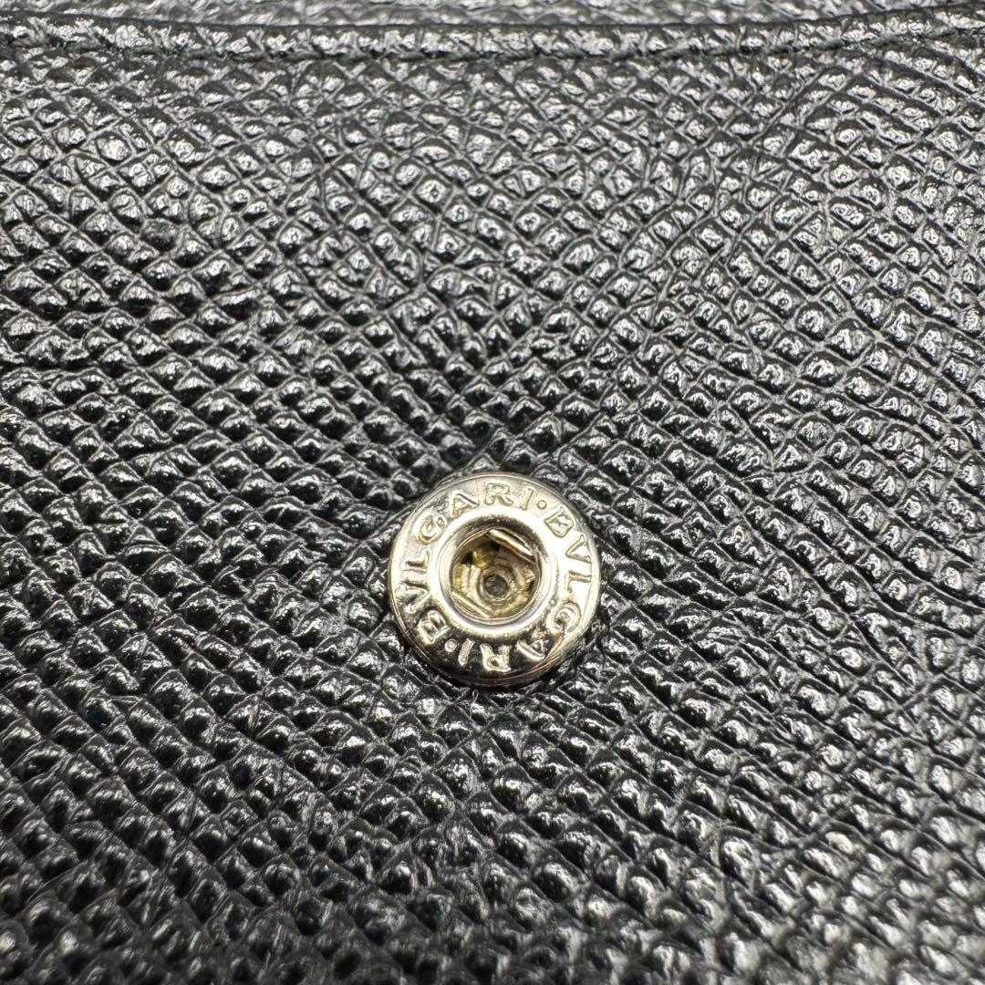 【美品】BVLGARI ブルガリマン　コンパクトウォレット　二つ折り　財布　黒