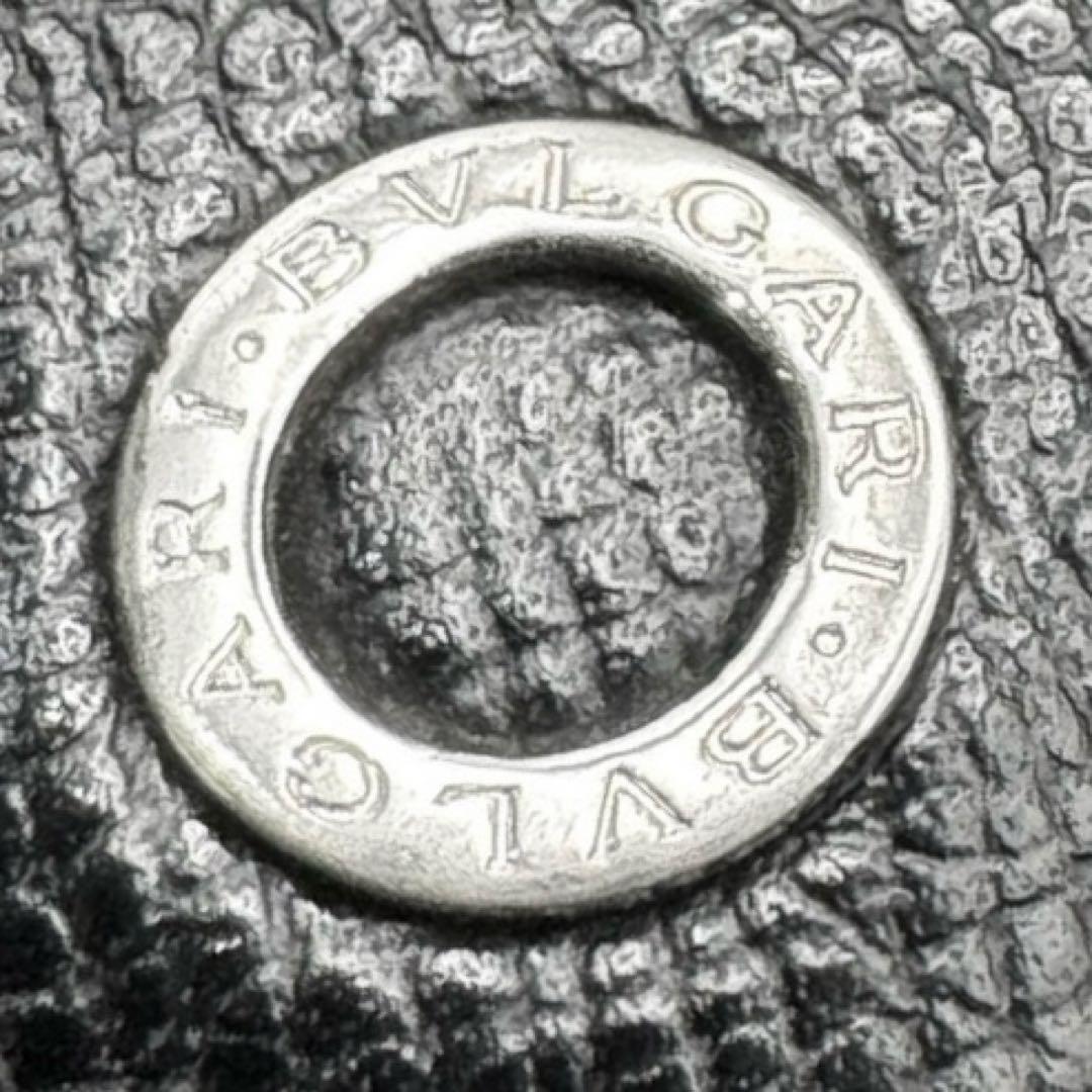 【美品】BVLGARI ブルガリマン　コンパクトウォレット　二つ折り　財布　黒