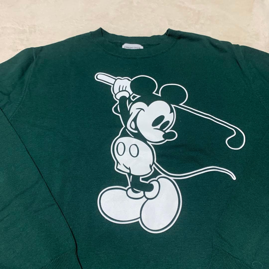 新品タグ付き、木梨サイクル、ゴルフセーター、ミッキー。グリーン、サイズＸＬ