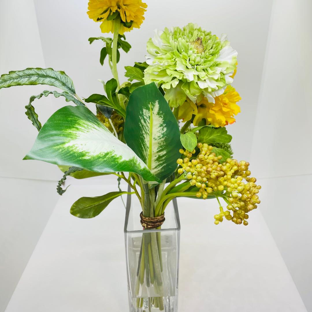エミリオロバ 高級造花 フラワーアレンジ ガラス花瓶付き インテリア 送料無料
