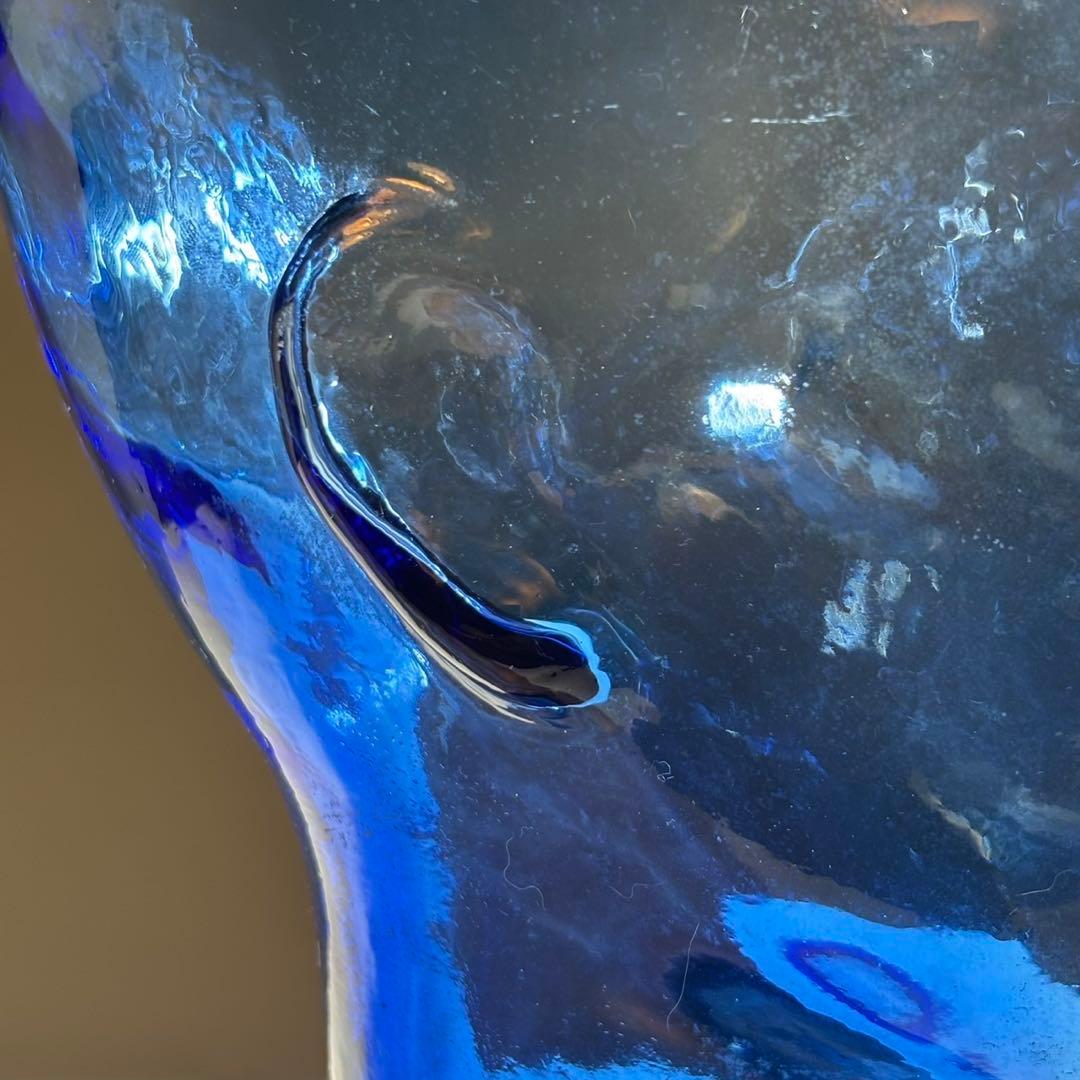 ガラス製の青い頭部のマネキン ポストモダン スペースエイジ ミッドセンチュリー