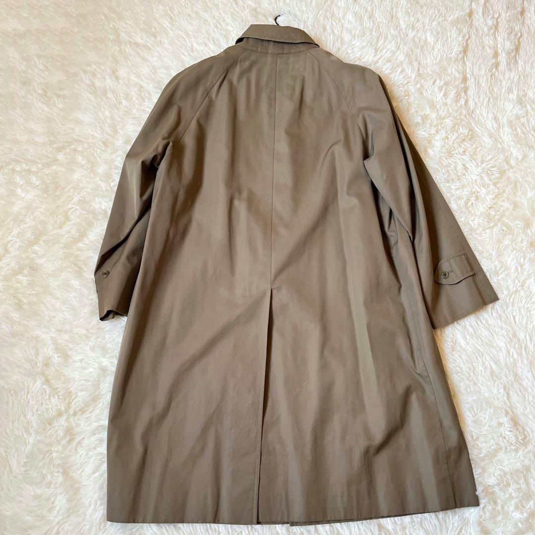 大きいサイズ　美品　バーバリー　ステンカラーコート　カーキ　ライナー付　チェック