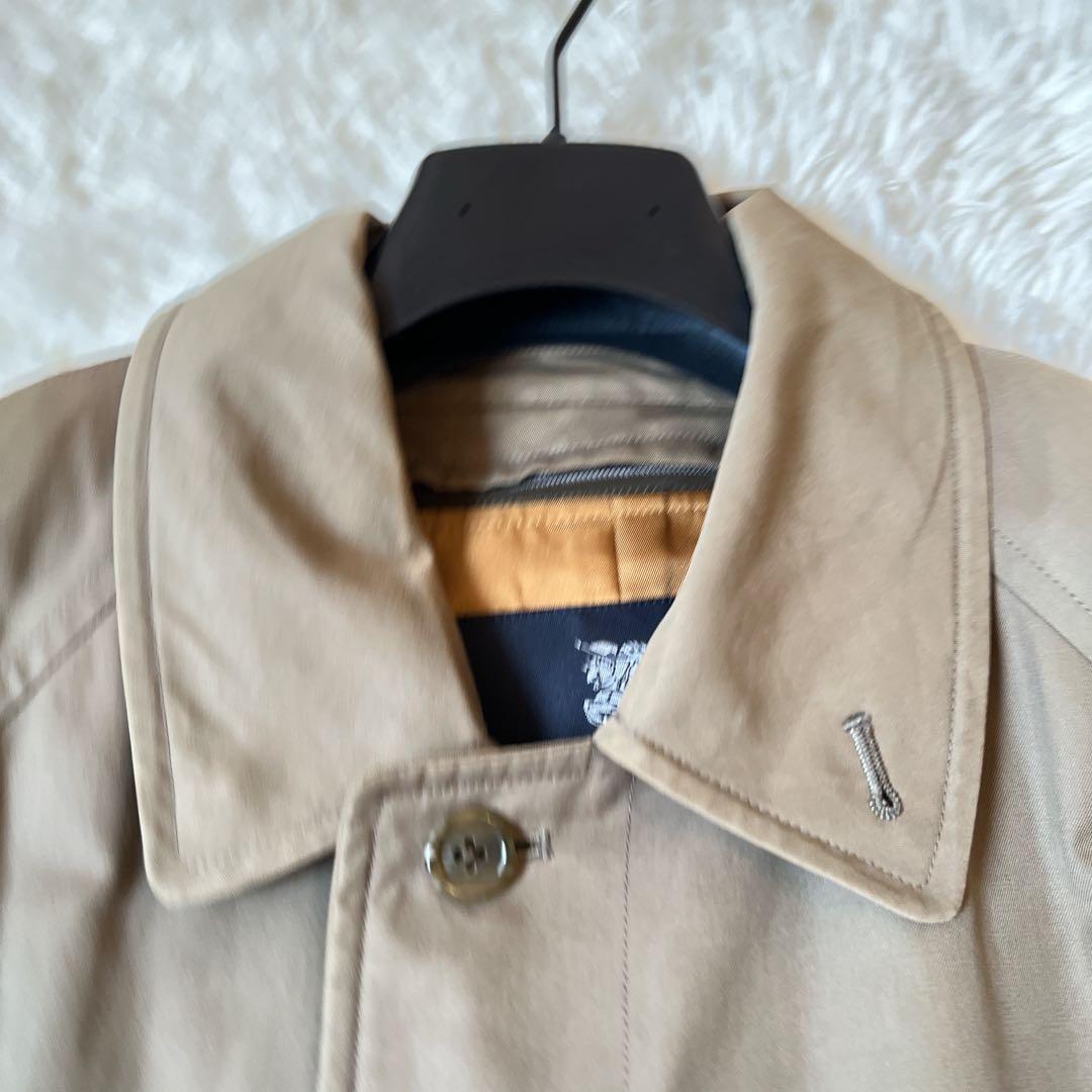 大きいサイズ　美品　バーバリー　ステンカラーコート　カーキ　ライナー付　チェック