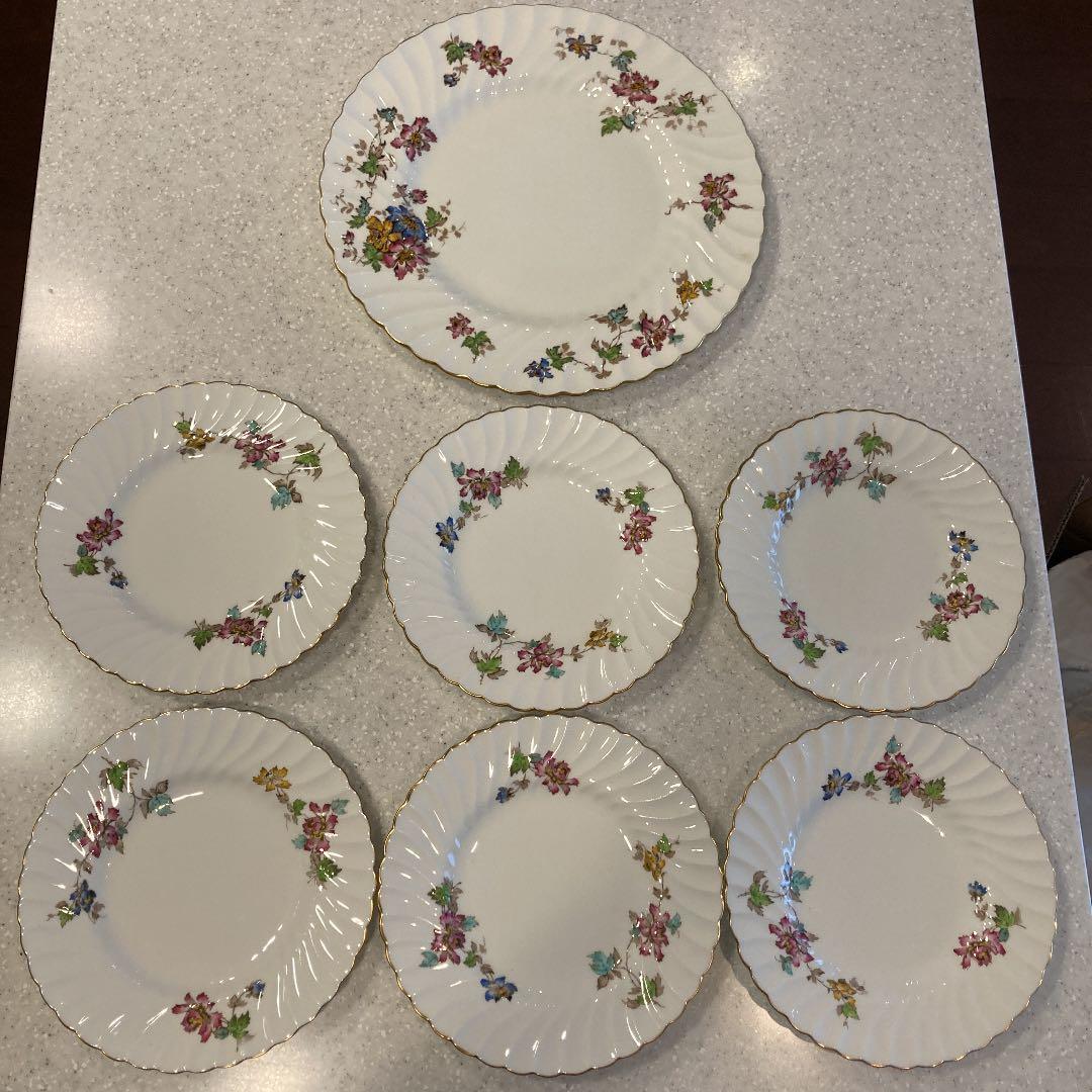 ミントン アンティーク　大皿&小皿6枚　セット