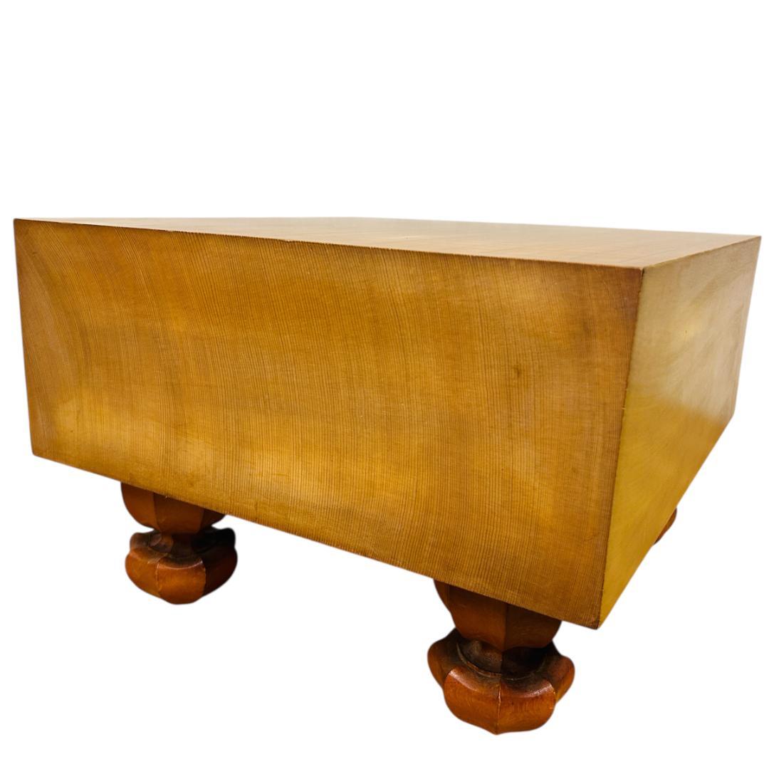 【昭和55年製】脚付碁盤 天地柾 柾目 囲碁 ヘソ有り 19路盤