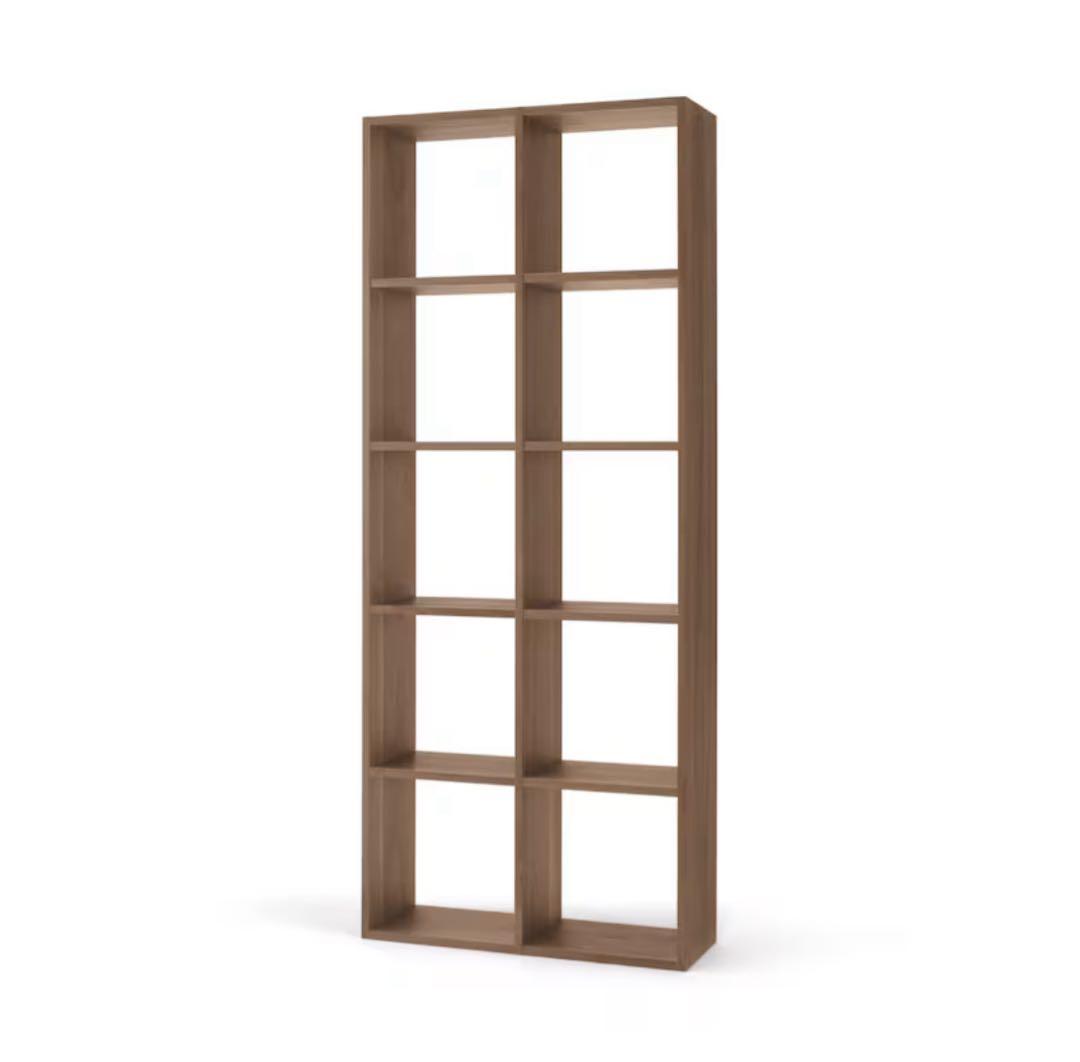 スタッキングシェルフセット・５段×２列・ウォールナット材