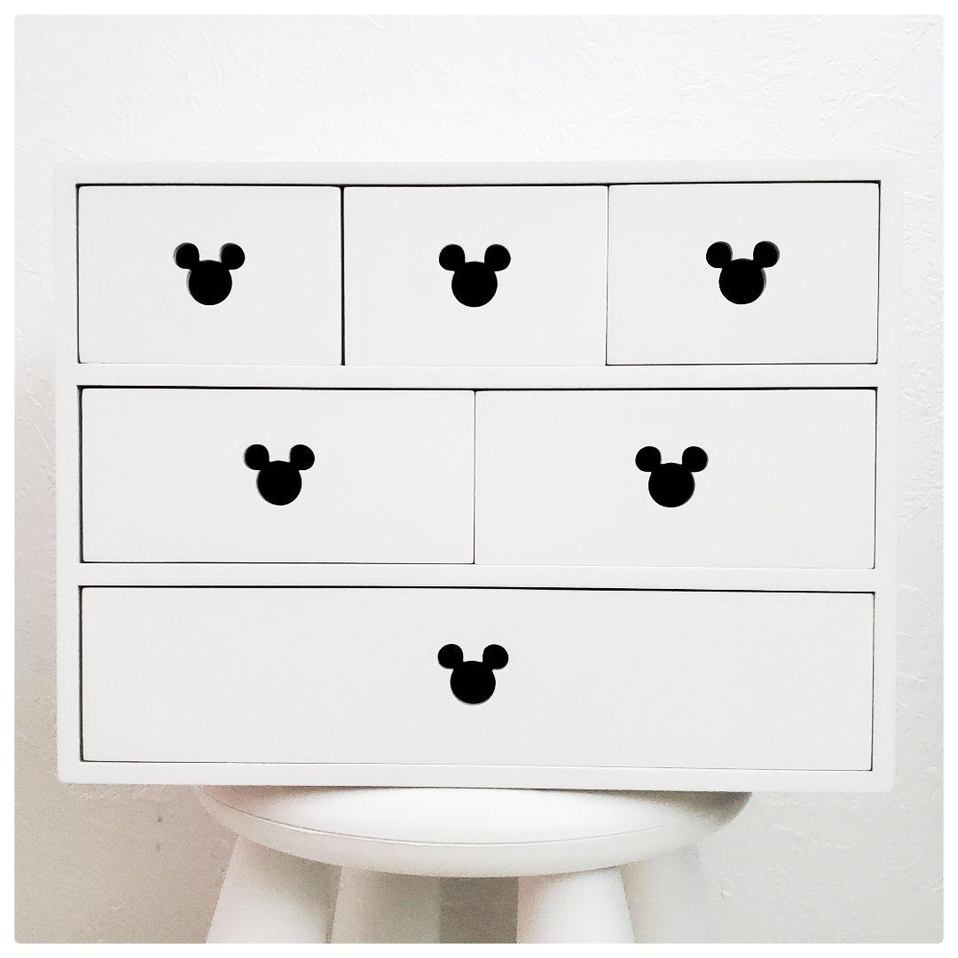 未使用 ディズニー ミッキーマウス デザイン 収納 ボックス 棚 ホワイト
