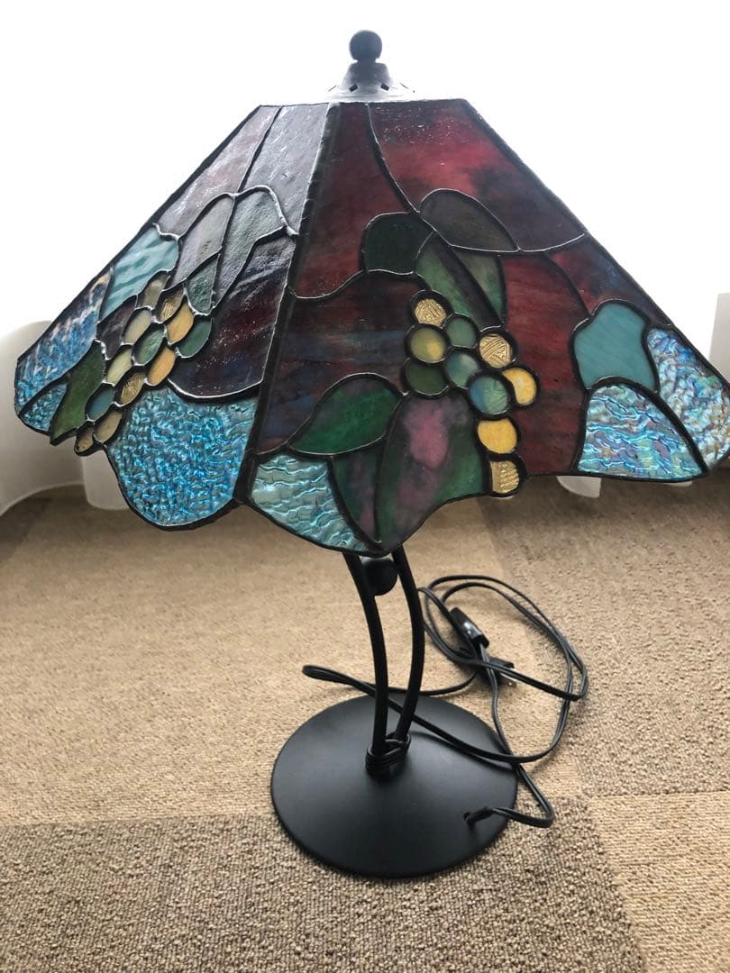 ステンドグラス ランプ スタンド 葡萄 シェードランプ ベース