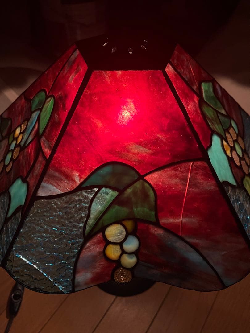 ステンドグラス ランプ スタンド 葡萄 シェードランプ ベース