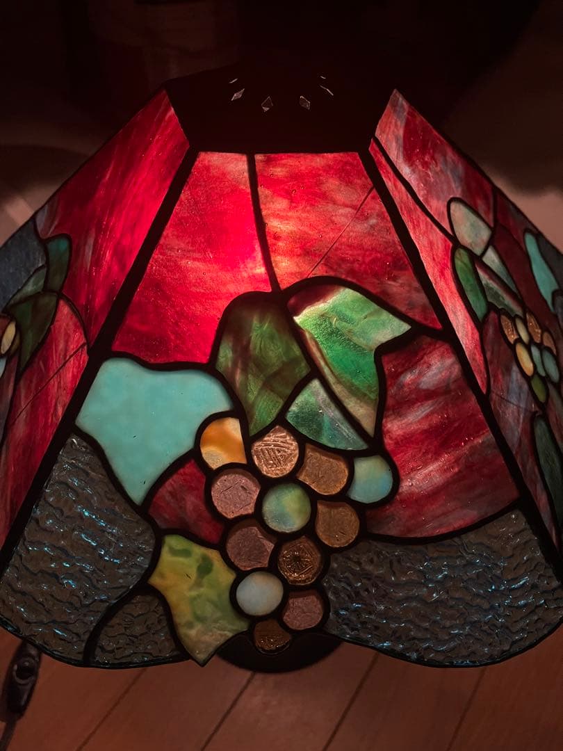 ステンドグラス ランプ スタンド 葡萄 シェードランプ ベース