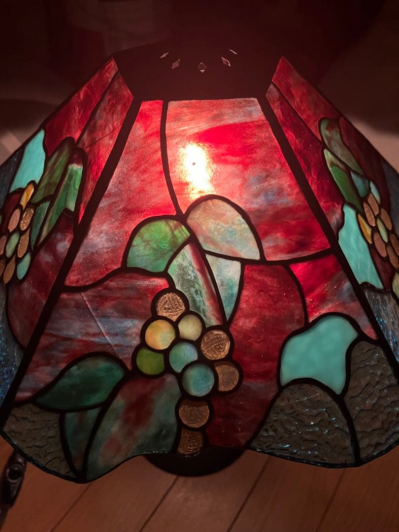 ステンドグラス ランプ スタンド 葡萄 シェードランプ ベース
