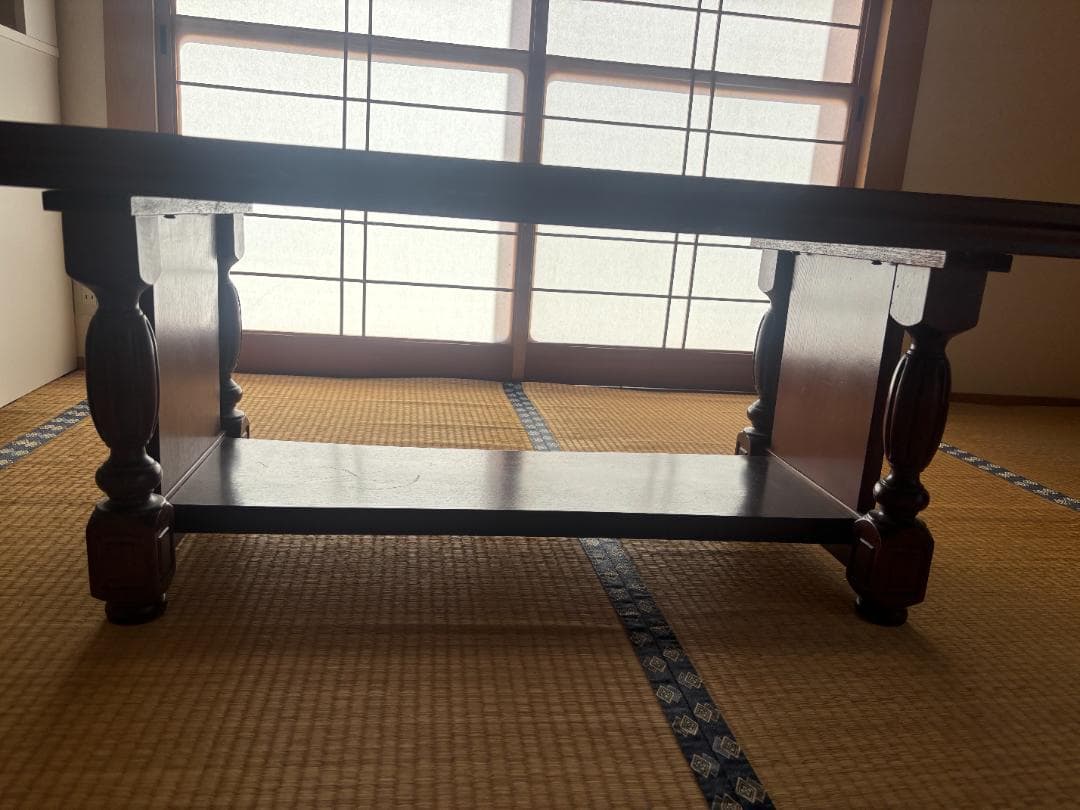 アンティーク応接テーブル 大理石風 天板