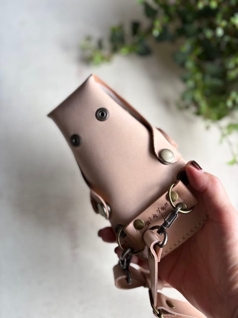 ヌメ革ナチュラル、ハラコカウのシザーケース