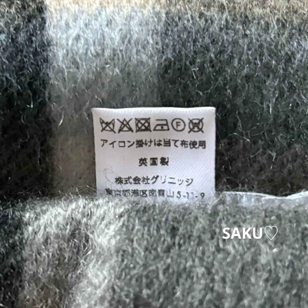 定価6.8万 Joshua Ellis カシミヤストール モダンツイードチェック