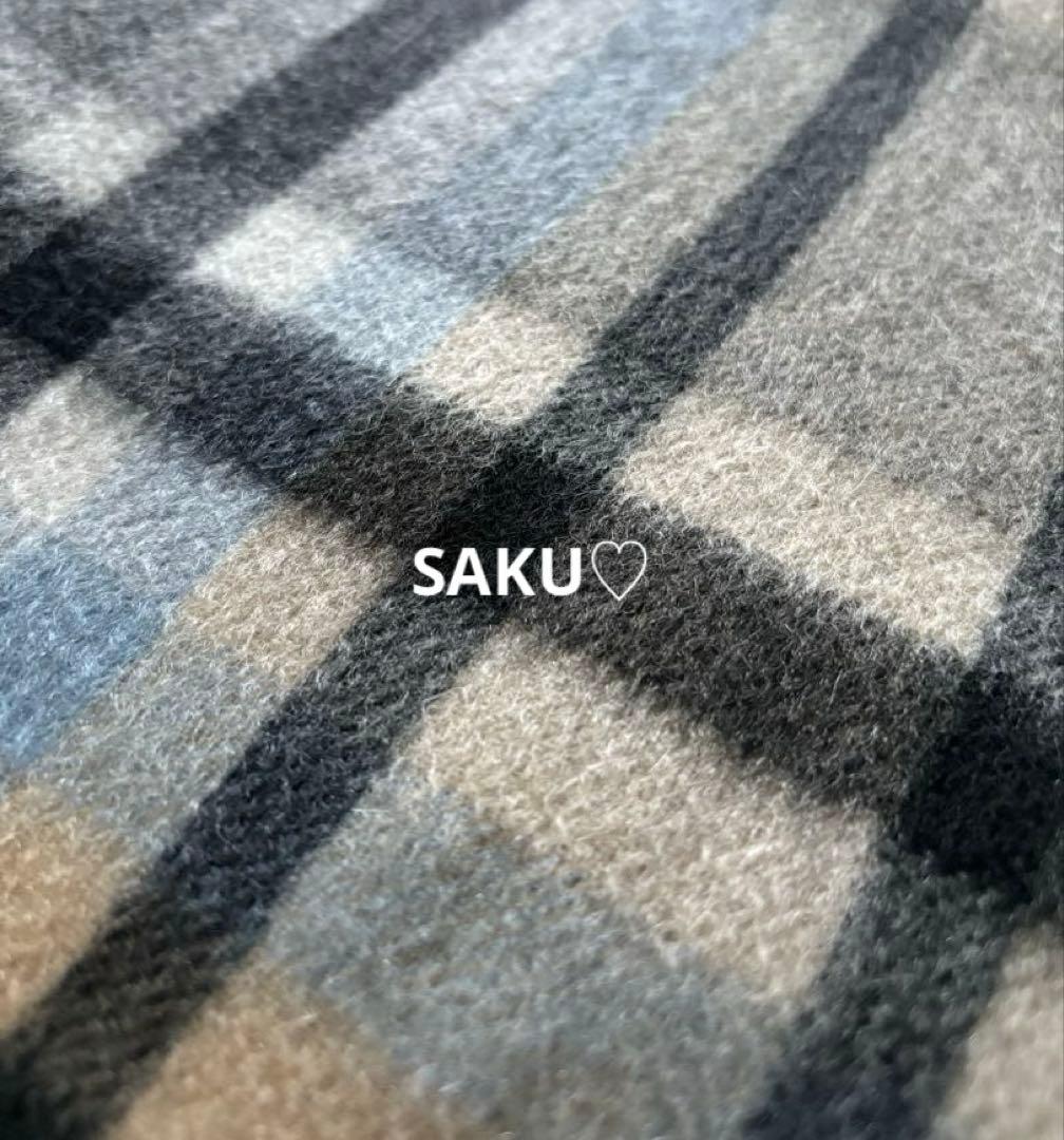 定価6.8万 Joshua Ellis カシミヤストール モダンツイードチェック