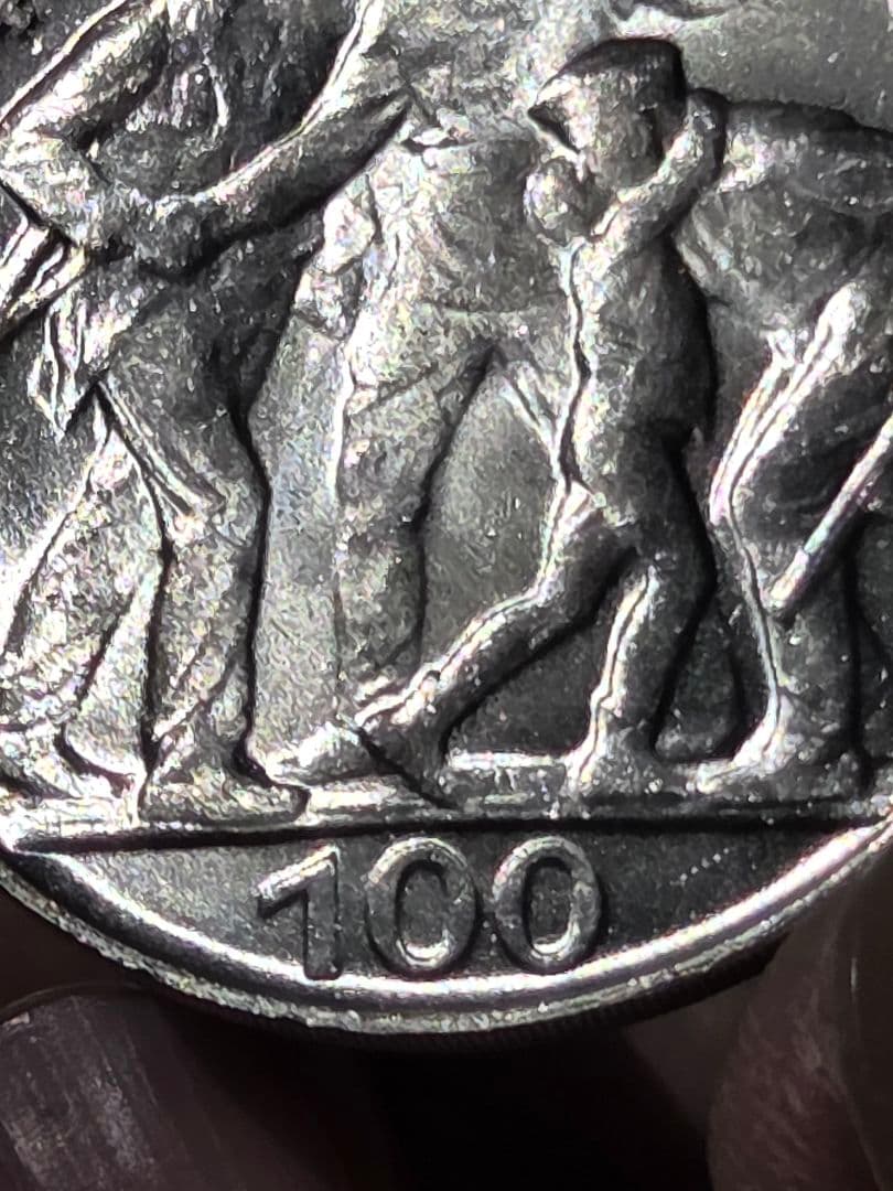 (稀少) チェコスロバキア人民共和国　解放10周年記念　100コルン銀貨1955