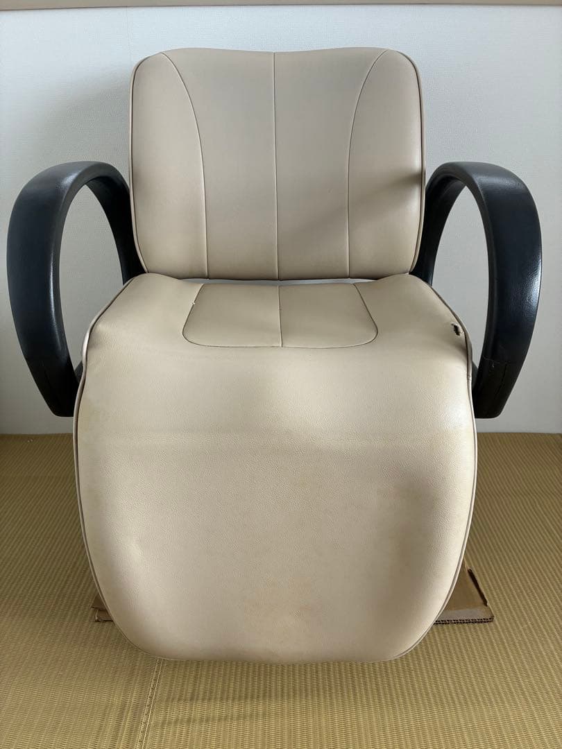 シャンプー椅子　電動大広ベージュ 合成皮革 美容室