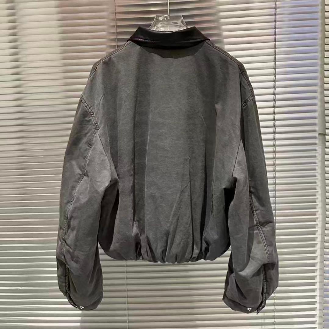 グレー MA-1ジャケット ショート丈