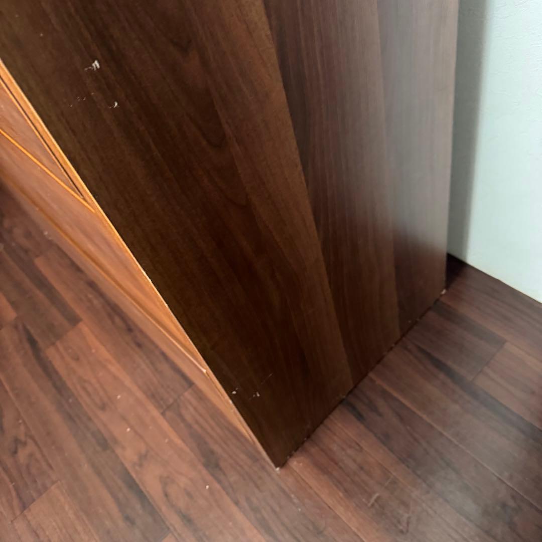 三幸ジャパン NICOLEハイチェスト 6段 幅80cm 木目 タンス　ブラウン